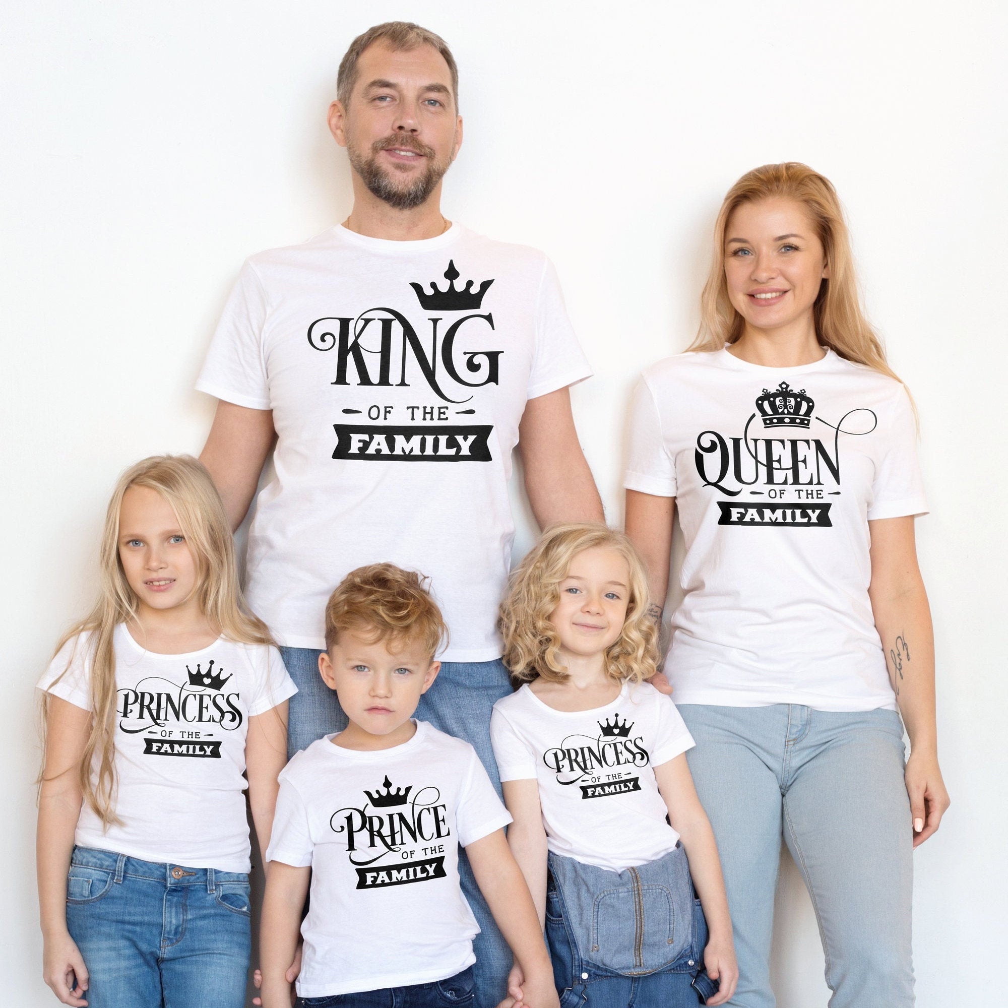 King Queen Family Shirts / King Queen Prince Princess Family Etsy México