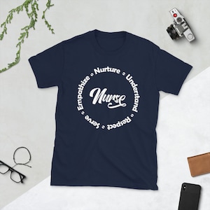 Krankenschwester Krankenschwester Verstehen Respekt dienen Empathize Shirt (Version 3), Krankenschwester Geschenk, Krankenschwester Shirts für Männer, Krankenschwester Shirts für Frauen