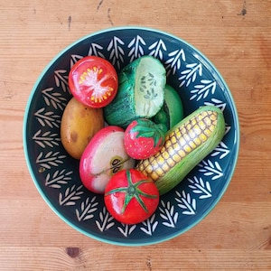 Food painted stones