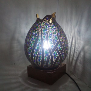 Ocean V:2 Lámpara de calabaza hecha a mano Idea de regalo de Navidad Ideas de regalos de cumpleaños para el hogar Lámpara turca Decoración de la sala de estar del hogar