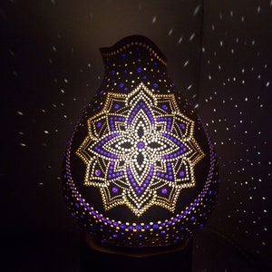 Mandala Handmade Gourd Lamp Calabash Housewarming Gift Ideas Regalo de cumpleaños Turkish Lamp Home Living Room Decor Christmas Gift