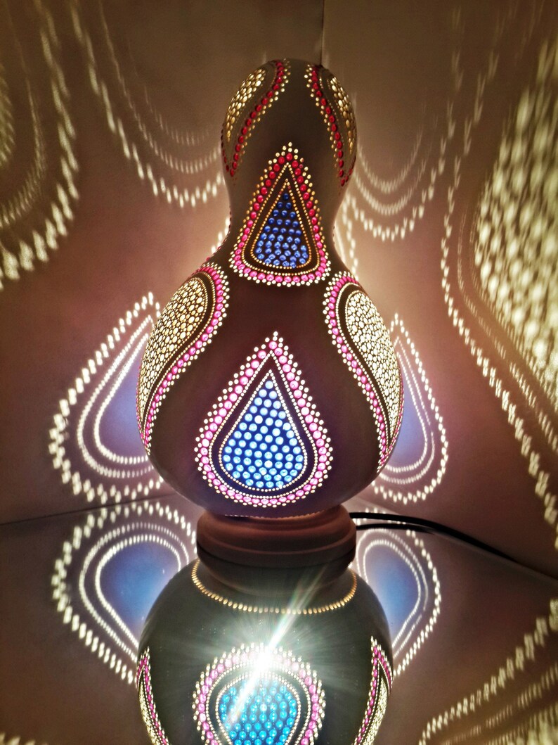 Decorative Water Drop Handmade Gourd Lamp Calabash Housewarming Mother/'s Day Gift Bithday Gift Turkish Lamp Home Living Room Nursery Decor