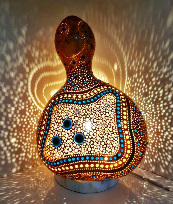 Orange gourd lamp deals