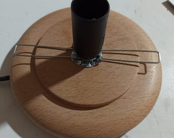 Base de lampe gourde en bois incluse, équipements électriques, porte-ampoule E14