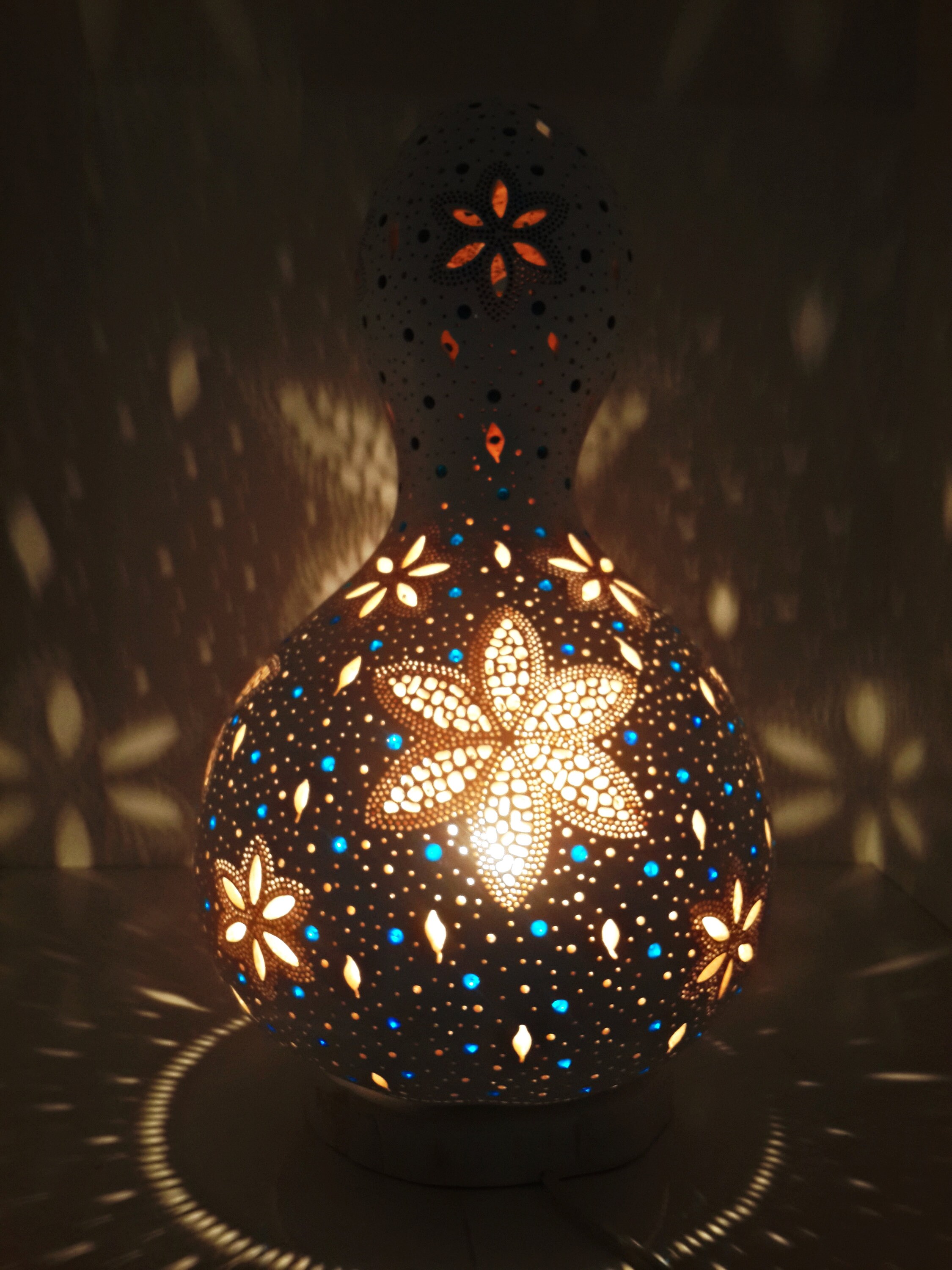 Flower Vol2 Handmade Gourd Lamp Calabash Housewarming Etsy