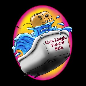 Live, Laugh, Toaster Bath Sticker