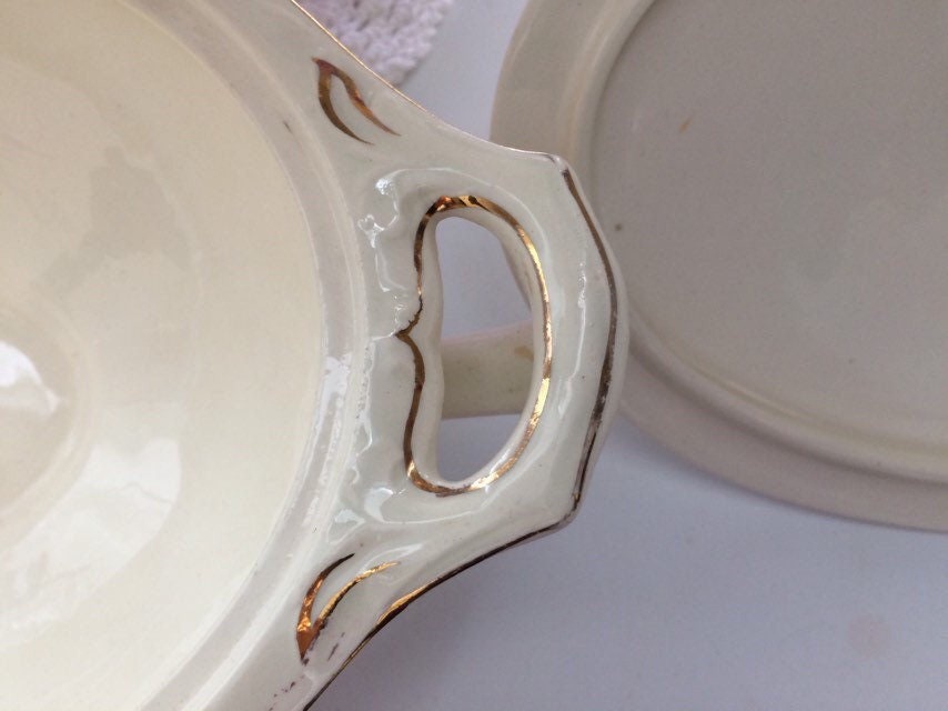 Details about   Antique J and G REG SOL Hand painted Tureen and Lid 
