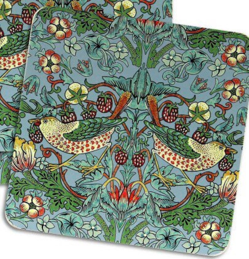 A Most Charming Set of William Morris Placemats 4pcs Coasters Etsy