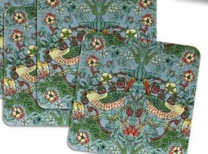 A Most Charming Set of William Morris Placemats 4pcs Coasters Etsy