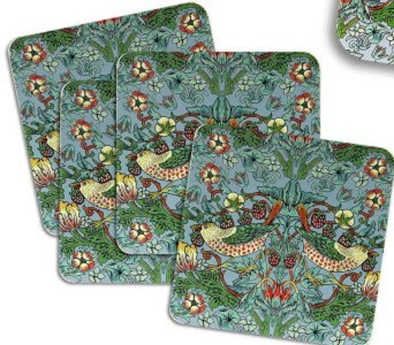 A Most Charming Set of William Morris Placemats 4pcs Coasters Etsy