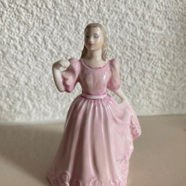Vintage ‘Coalport’ Miniture Ladies Collection. “Holly” Figurine, Made in England, Fine Bone China.
