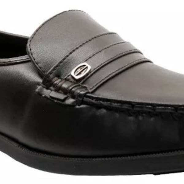 Men’s Black, Slip On Loafer Shoes SIZE 9.5 Wide. U.K. Boxed never been worn.