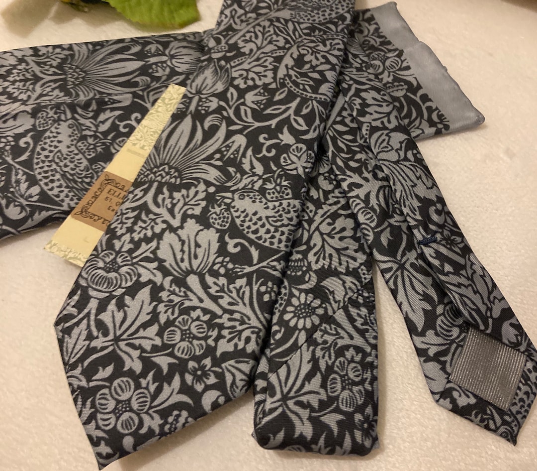 william morris silk tie
