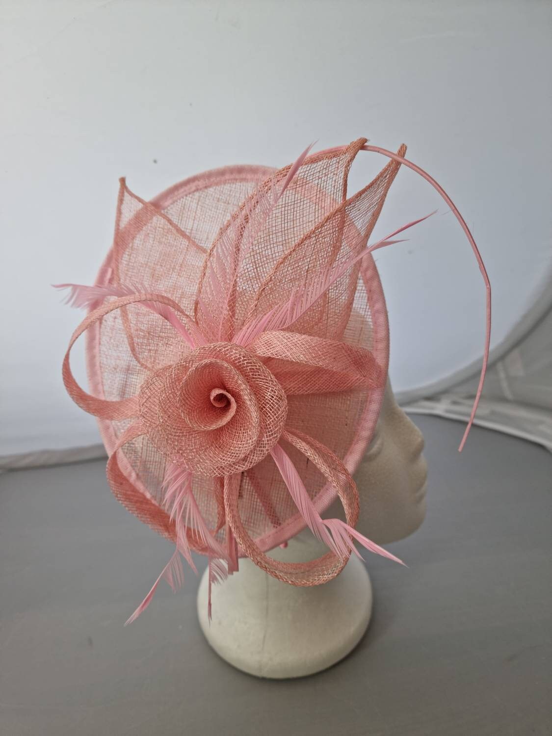 Light Baby Pink Fascinator Hatinator 