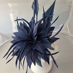 New Navy Blue Fascinator Hatinator with Band & Clip With More Colors Weddings Races, Ascot, Kentucky Derby, Melbourne Cup image 1
