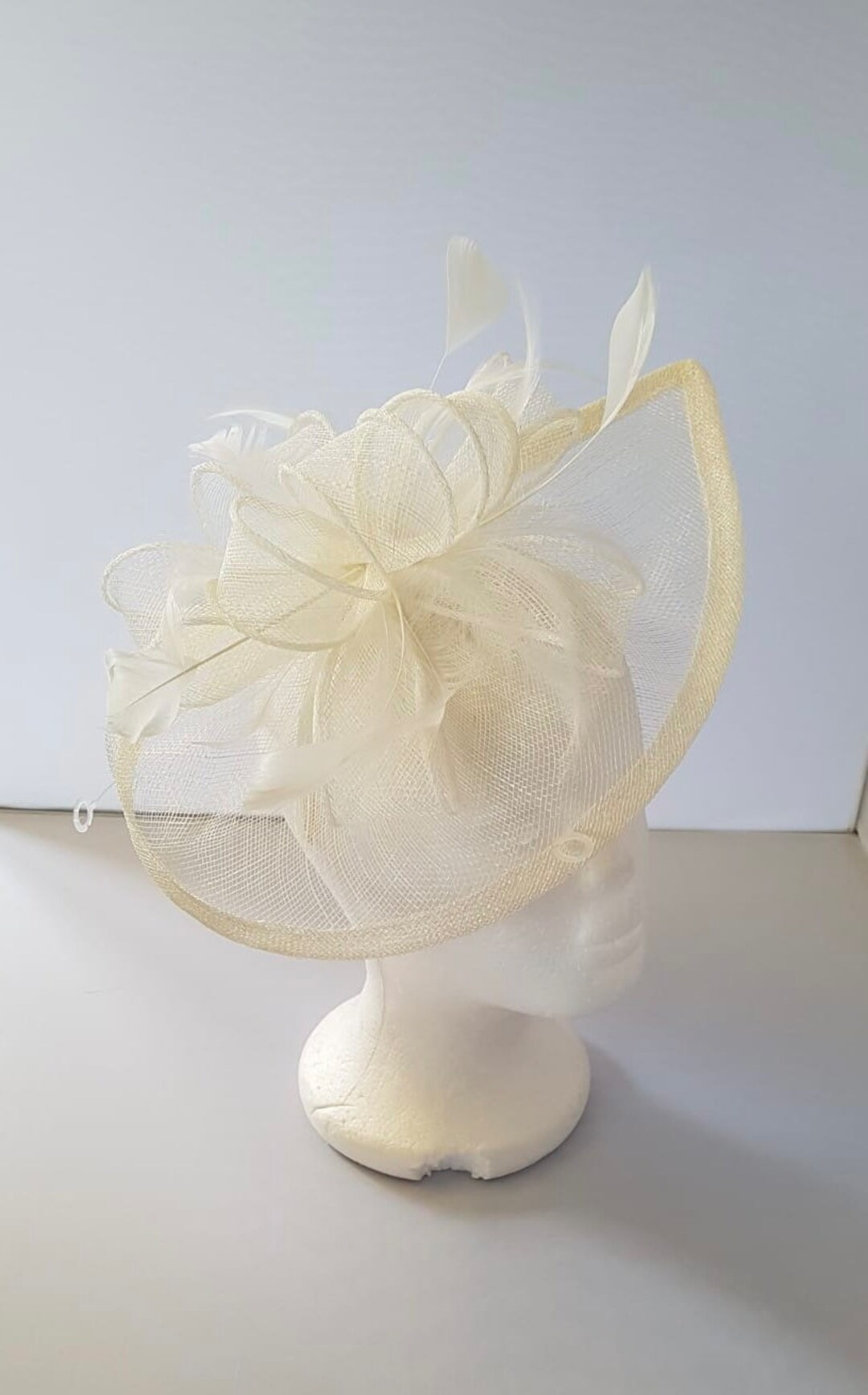 Cream Colour Fascinator Hatinator With Headband More Colors Etsy