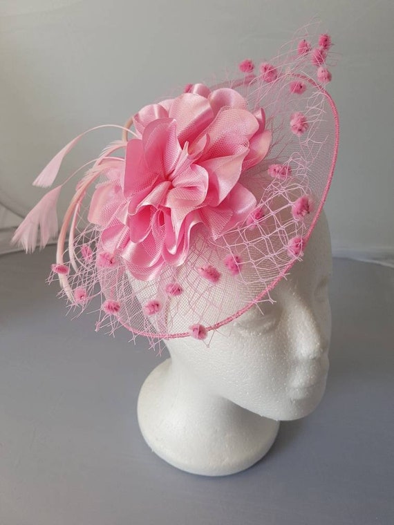 Light Baby Pink Fascinator Hatinator 
