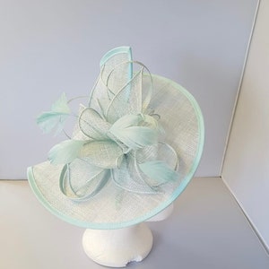 New Aqua Colour Fascinator Hatinator with Band & Clip With More Colors Weddings Races, Ascot, Kentucky Derby, Melbourne Cup