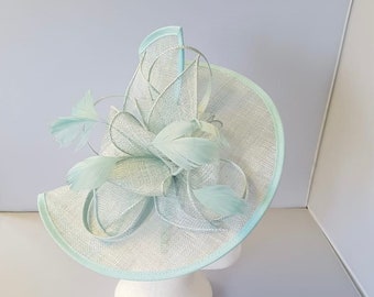 New Aqua Colour Fascinator Hatinator with Band & Clip With More Colors Weddings Races, Ascot, Kentucky Derby, Melbourne Cup