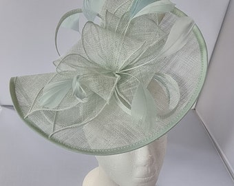 New Dusty Aqua Colour Fascinator Hatinator with Band & Clip With More Colors Weddings Races, Ascot, Kentucky Derby, Melbourne Cup