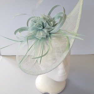 New Aqua Colour Fascinator Hatinator with Band & Clip With More Colors Weddings Races, Ascot, Kentucky Derby, Melbourne Cup image 4