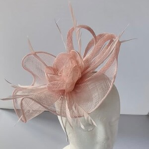 Pale Pink,Light Pink ,Pink Colour Fascinator Hatinator with Band & Clip Weddings Races, Ascot, Kentucky Derby, Melbourne Cup image 4
