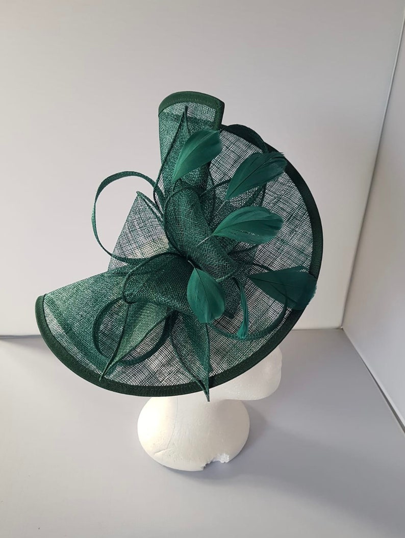 New Green Colour Fascinator Hatinator with Band & Clip With More Colors Weddings Races, Ascot, Kentucky Derby, Melbourne Cup image 1