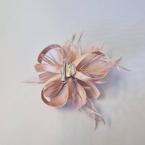 New Blush Pink,Pale Pink Colour Flower Hatinator with Clip Weddings Races, Ascot, Kentucky Derby, Melbourne Cup Small Size image 4