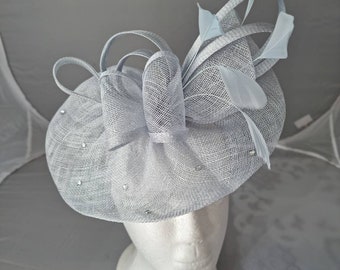 New Pale Blue Fascinator Hatinator with Band & Clip With More Colors Weddings Races, Ascot, Kentucky Derby, Melbourne Cup