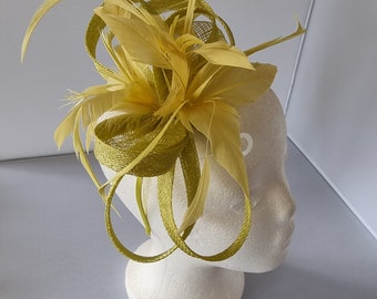 Lime Green Fascinator Hatinator with Band & Clip Weddings Races, Ascot, Kentucky Derby, Melbourne Cup