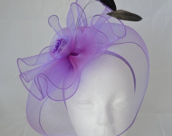 Purple Fascinator Hatinator with Band  Weddings Races, Ascot, Kentucky Derby, Melbourne Cup
