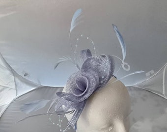 New Lilac Colour Fascinator Hatinator with HeadBand Weddings Races, Ascot, Kentucky Derby, Melbourne Cup - Small Size