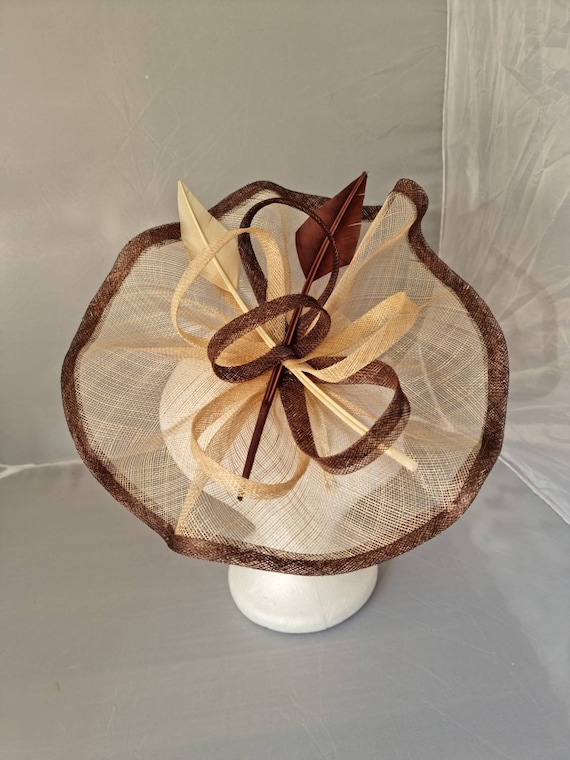 Brown Round Fascinator Hatinator 