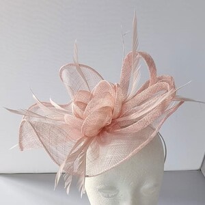 Pale Pink,Light Pink ,Pink Colour Fascinator Hatinator with Band & Clip Weddings Races, Ascot, Kentucky Derby, Melbourne Cup image 3