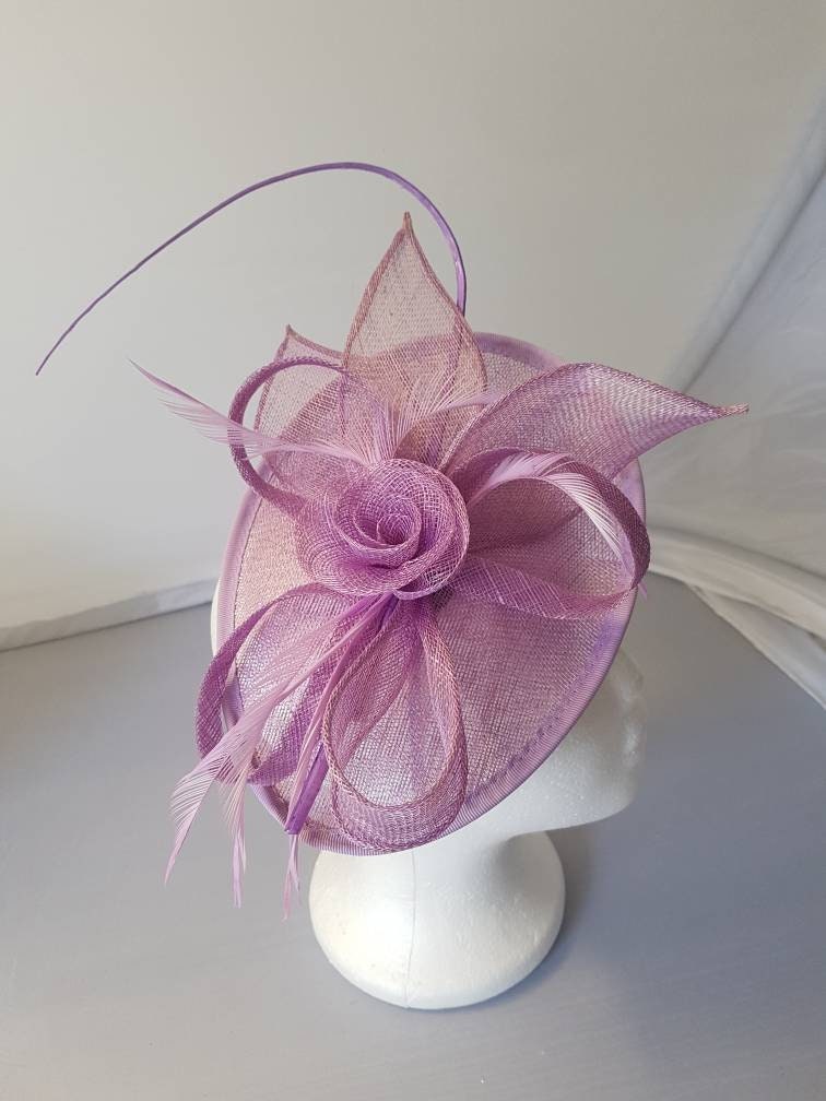 Lilac Purple Fascinator Hatinator With 