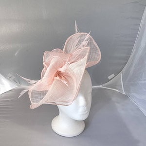 New Light Pink ,Pink Colour Fascinator Hatinator with Band & Clip With More Colors Weddings Races, Ascot, Kentucky Derby, Melbourne Cup image 3