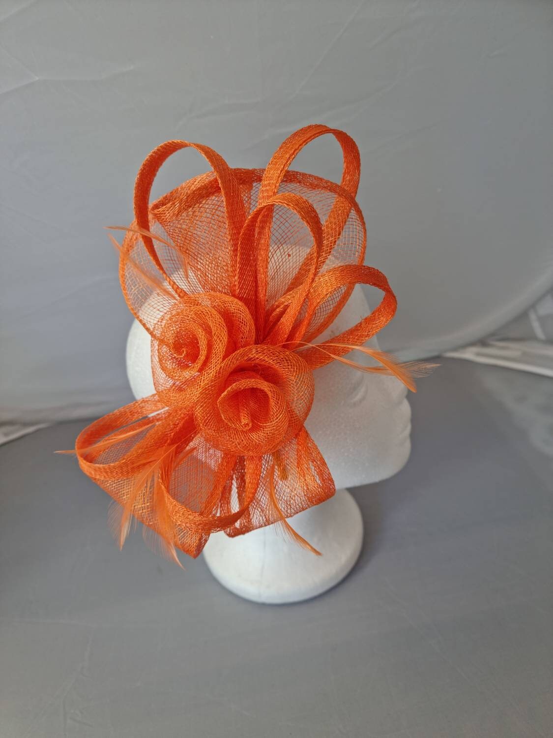 New Orange Colour Fascinator Hatinator 
