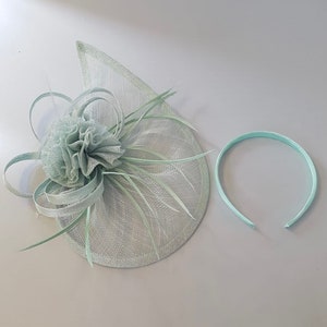 Fascinator Hatinator Aqua Color avec bracelet et clip Plus de couleurs Mariages Courses, Ascot, Kentucky Derby, Melbourne Cup image 5