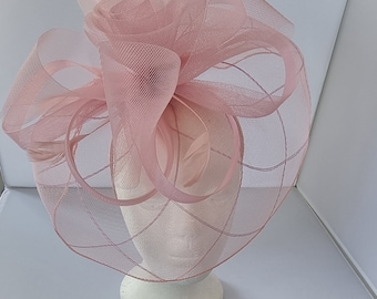 New Blush Pink ,Pink Fascinator Hatinator with Band & Clip Weddings Races, Ascot, Kentucky Derby, Melbourne Cup