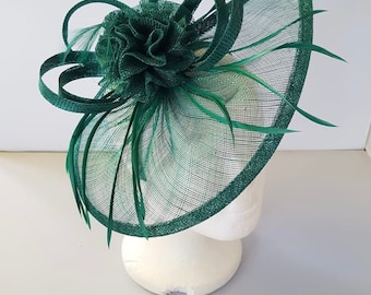New Green Colour Fascinator Hatinator with Band & Clip With More Colors Weddings Races, Ascot, Kentucky Derby, Melbourne Cup
