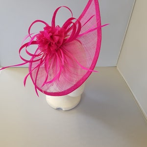 New Hot Pink Fascinator Hatinator with Band & Clip With More Colors Weddings Races, Ascot, Kentucky Derby, Melbourne Cup image 3