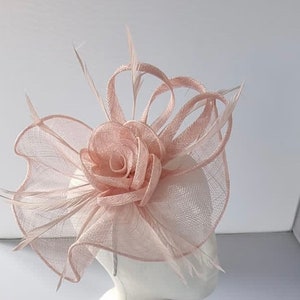 Pale Pink,Light Pink ,Pink Colour Fascinator Hatinator with Band & Clip Weddings Races, Ascot, Kentucky Derby, Melbourne Cup image 1