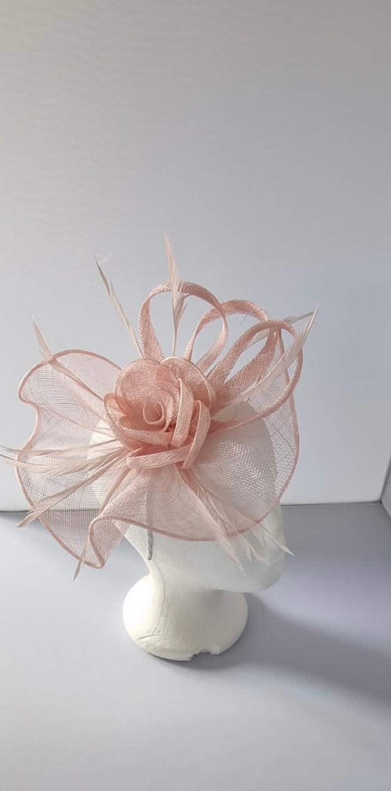 Pale Pink,Light Pink ,Pink Colour Fascinator Hatinator with Band & Clip Weddings Races, Ascot, Kentucky Derby, Melbourne Cup image 1