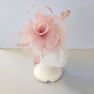 New Pale Pink ,Light Pink Colour Fascinator Hatinator with Band & Clip Weddings Races, Ascot, Kentucky Derby, Melbourne Cup Small Size image 3