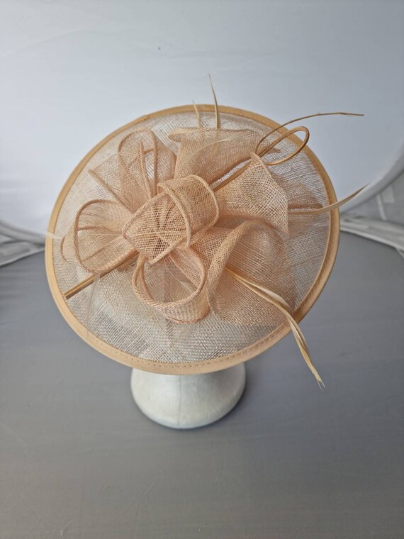 New Champagne Colour Round Fascinator 