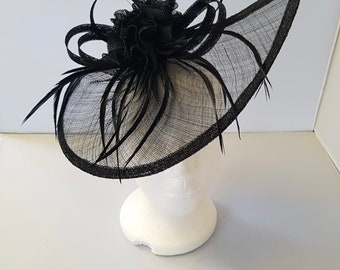 New Black Colour Fascinator Hatinator with Band & Clip With More Colors Weddings Races, Ascot, Kentucky Derby, Melbourne Cup