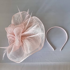New Light Pink ,Pink Colour Fascinator Hatinator with Band & Clip With More Colors Weddings Races, Ascot, Kentucky Derby, Melbourne Cup image 5