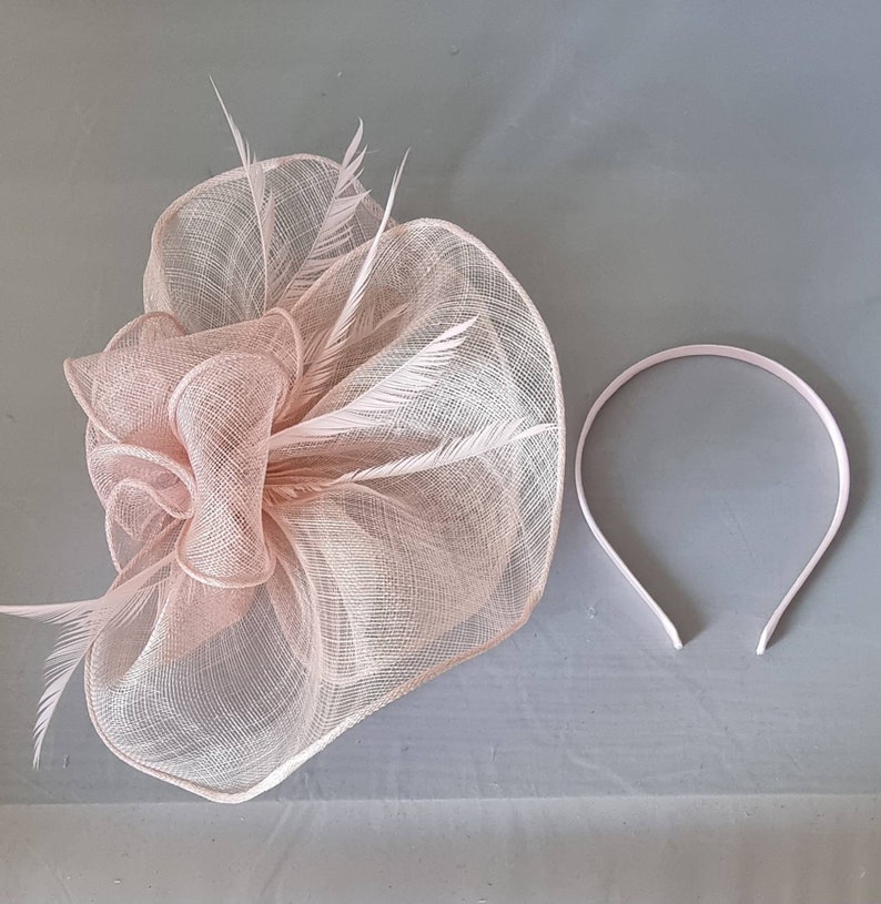 New Light Pink ,Pink Colour Fascinator Hatinator with Band & Clip With More Colors Weddings Races, Ascot, Kentucky Derby, Melbourne Cup image 5