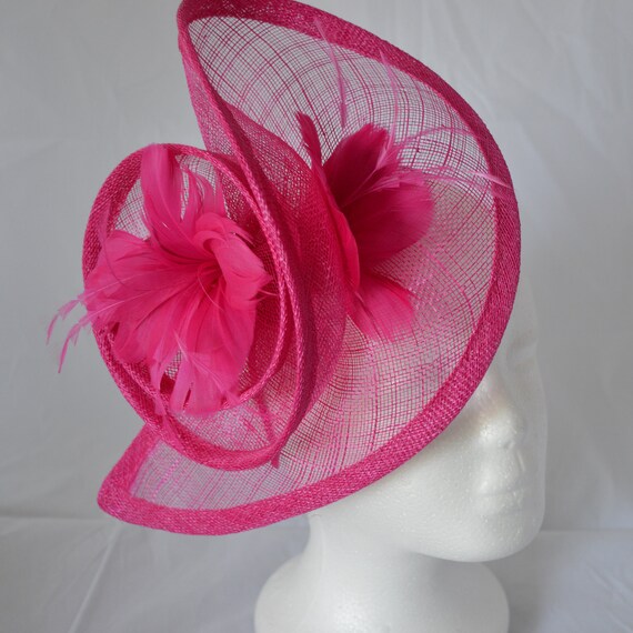 New Hot Pink Fascinator Hatinator With 