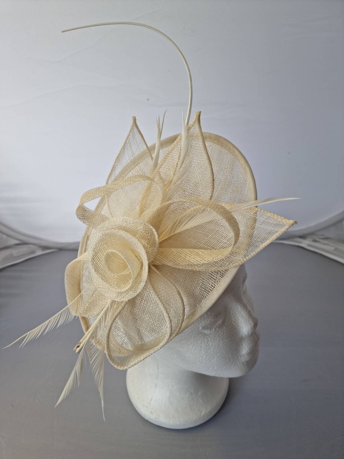 New Cream Ivory Colour Fascinator Hatinator With Band & Clip Etsy